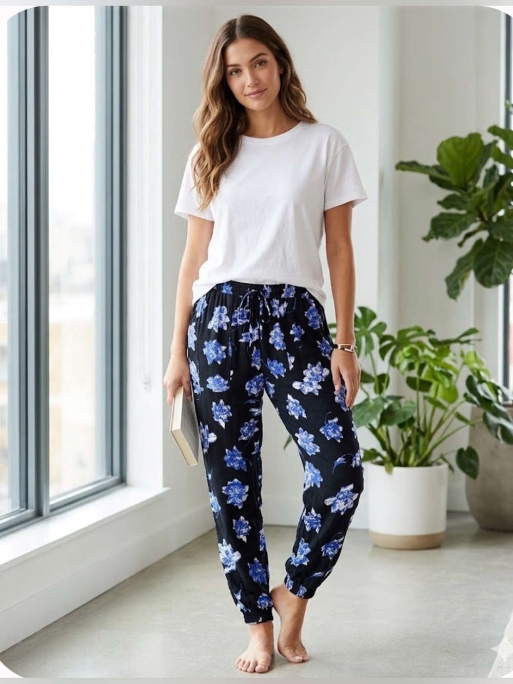 Made Fashion Week For Impulse Women Navy Floral Pants